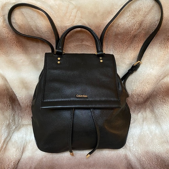 Calvin Klein Handbags - Calvin Klein Leather Backpack